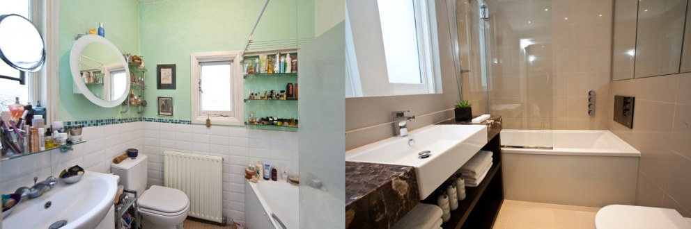 Buy to Sell Luxury Refurbishment in Marylebone  | Bathroom Before and After  | Interior Designers
